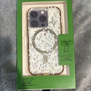 iPhone 15 Pro Case - White Floral Design